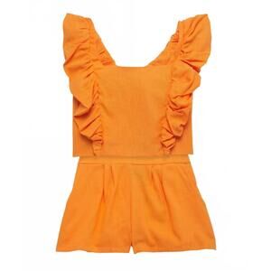 NEW LITTLE PEIXOTO girl's joceyln short set in orange